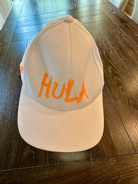 NWOT G/Fore White Baseball Cap with Bright Orange Embroidery